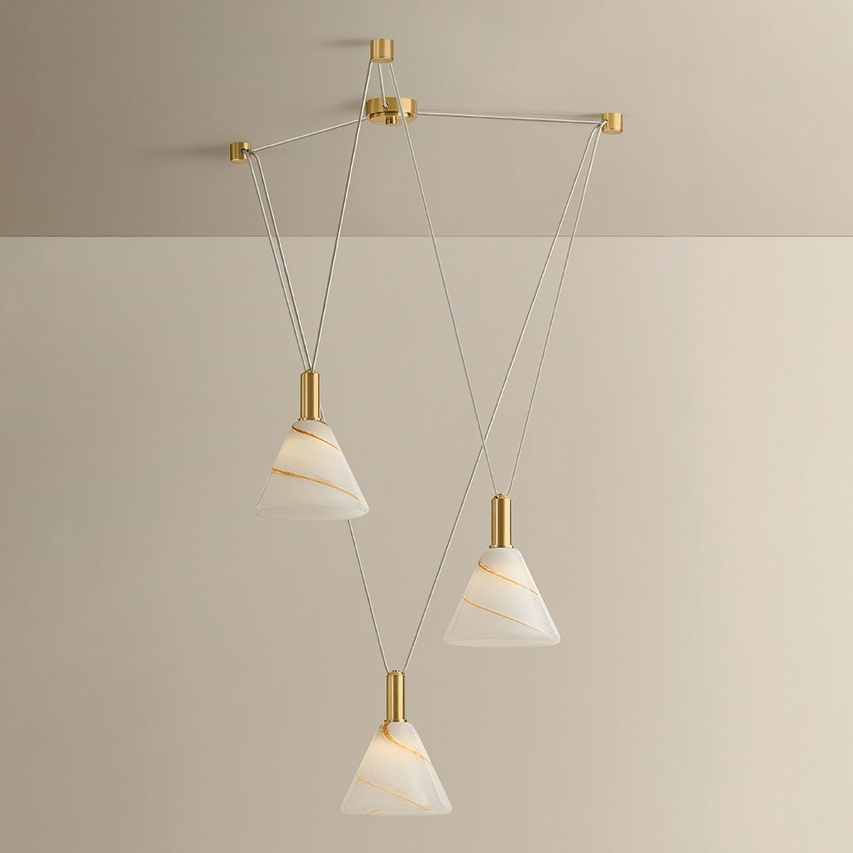 Mitzi - H1178803-AGB - Three Light Chandelier - Eileen - Aged Brass