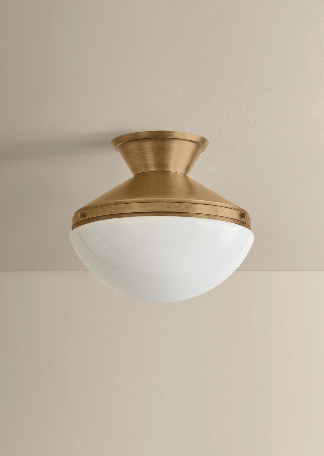 Mitzi - H1110601-PBR - One Light Semi Flush Mount - Esther - Patina Brass