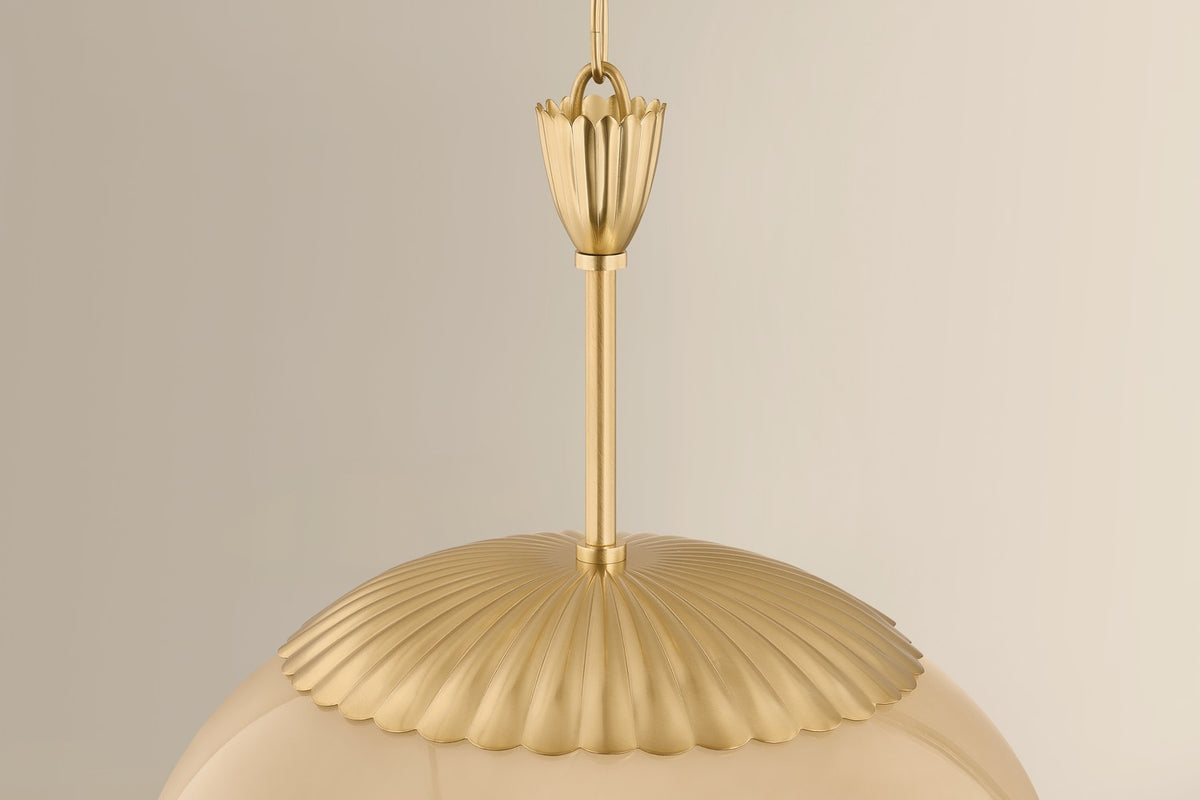 Mitzi - H1174701L-AGB - One Light Pendant - Gilda - Aged Brass