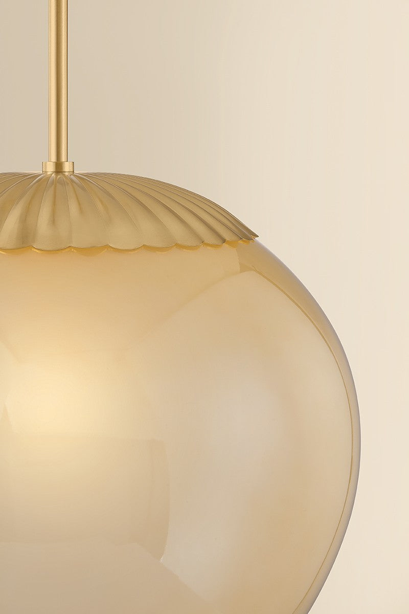 Mitzi - H1174701L-AGB - One Light Pendant - Gilda - Aged Brass