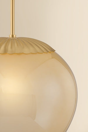 Mitzi - H1174701L-AGB - One Light Pendant - Gilda - Aged Brass