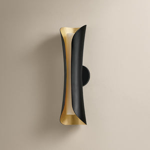 Mitzi - H315102L-GL/BK - Two Light Wall Sconce - Josie - Gold Leaf