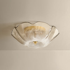 Mitzi - H1172503-AGB - Three Light Flush Mount - Leona - Aged Brass