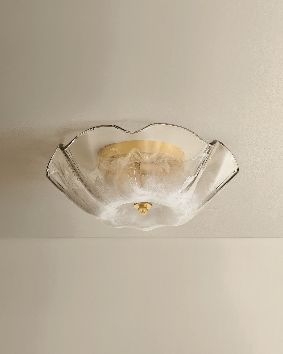 Mitzi - H1172503-AGB - Three Light Flush Mount - Leona - Aged Brass