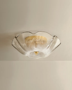Mitzi - H1172503-AGB - Three Light Flush Mount - Leona - Aged Brass
