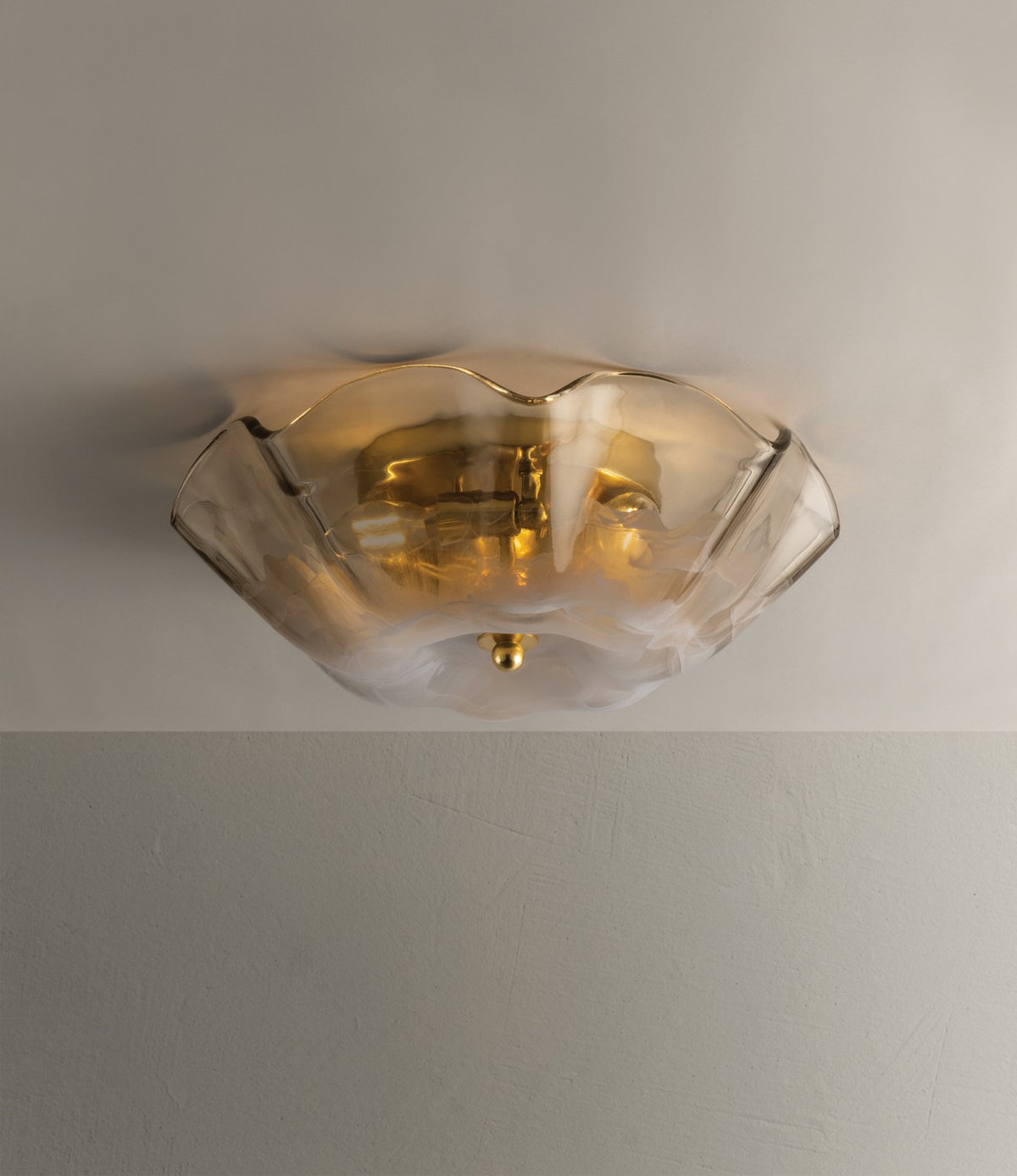 Mitzi - H1172503-AGB - Three Light Flush Mount - Leona - Aged Brass