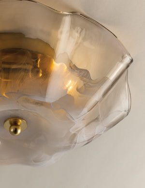 Mitzi - H1172503-AGB - Three Light Flush Mount - Leona - Aged Brass