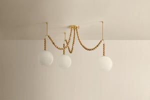Mitzi - H1179803-AGB - Three Light Chandelier - Makena - Aged Brass