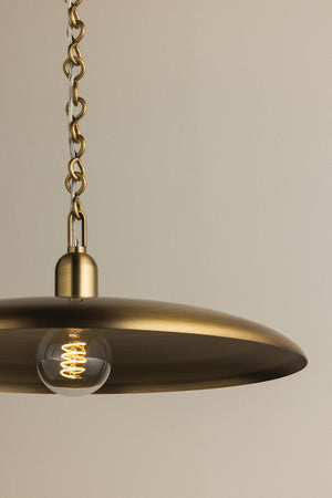 Mitzi - H1182701L-PBR - One Light Pendant - Mamie - Patina Brass
