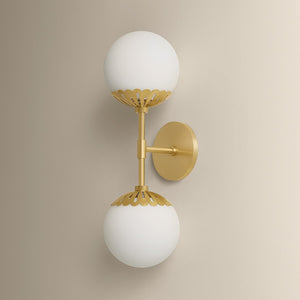 Mitzi - H193102-AGB - Two Light Wall Sconce - Paige - Aged Brass
