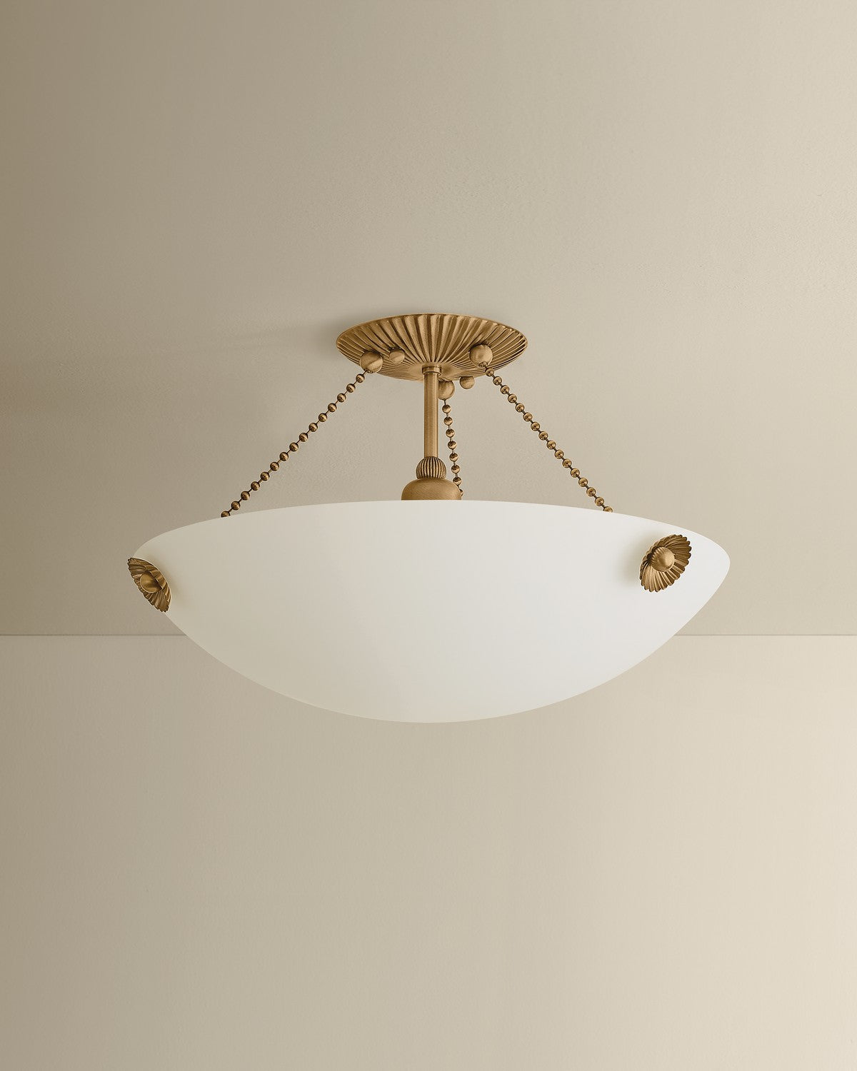 Mitzi - H1185601-PBR - One Light Semi Flush Mount - Vivienne - Patina Brass