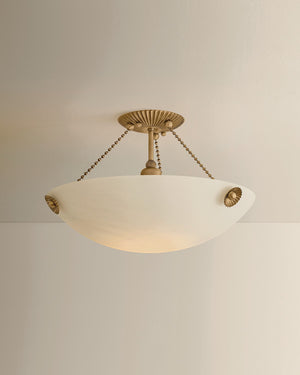 Mitzi - H1185601-PBR - One Light Semi Flush Mount - Vivienne - Patina Brass