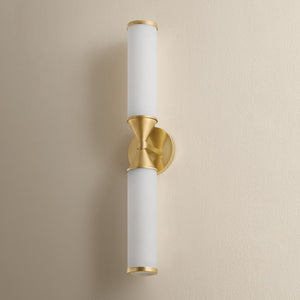 Mitzi - H1184102-AGB - Two Light Wall Sconce - Zinnia - Aged Brass