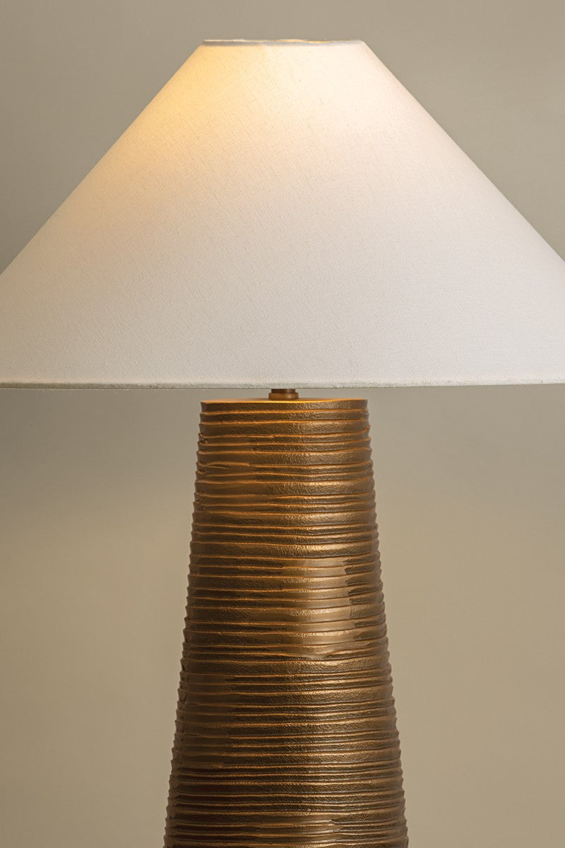 Troy Lighting - PTL6824-PBR - One Light Table Lamp - Agoura - Patina Brass