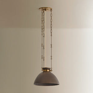 Troy Lighting - F7314-PBR/CMU - One Light Pendant - Allston - Patina Brass
