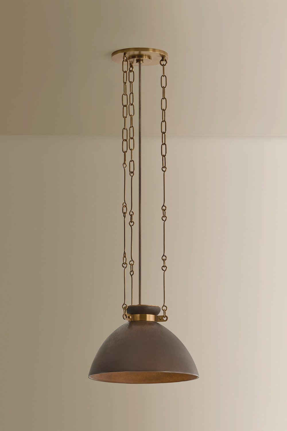 Troy Lighting - F7314-PBR/CMU - One Light Pendant - Allston - Patina Brass