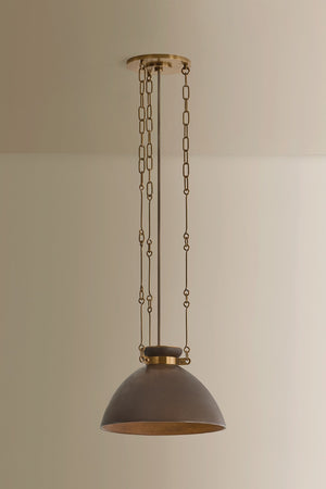 Troy Lighting - F7314-PBR/CMU - One Light Pendant - Allston - Patina Brass