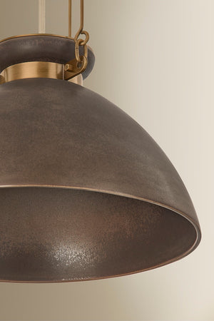 Troy Lighting - F7314-PBR/CMU - One Light Pendant - Allston - Patina Brass