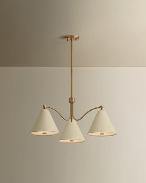 Troy Lighting - F3530-PBR/SSD - Three Light Chandelier - Clive - Patina Brass