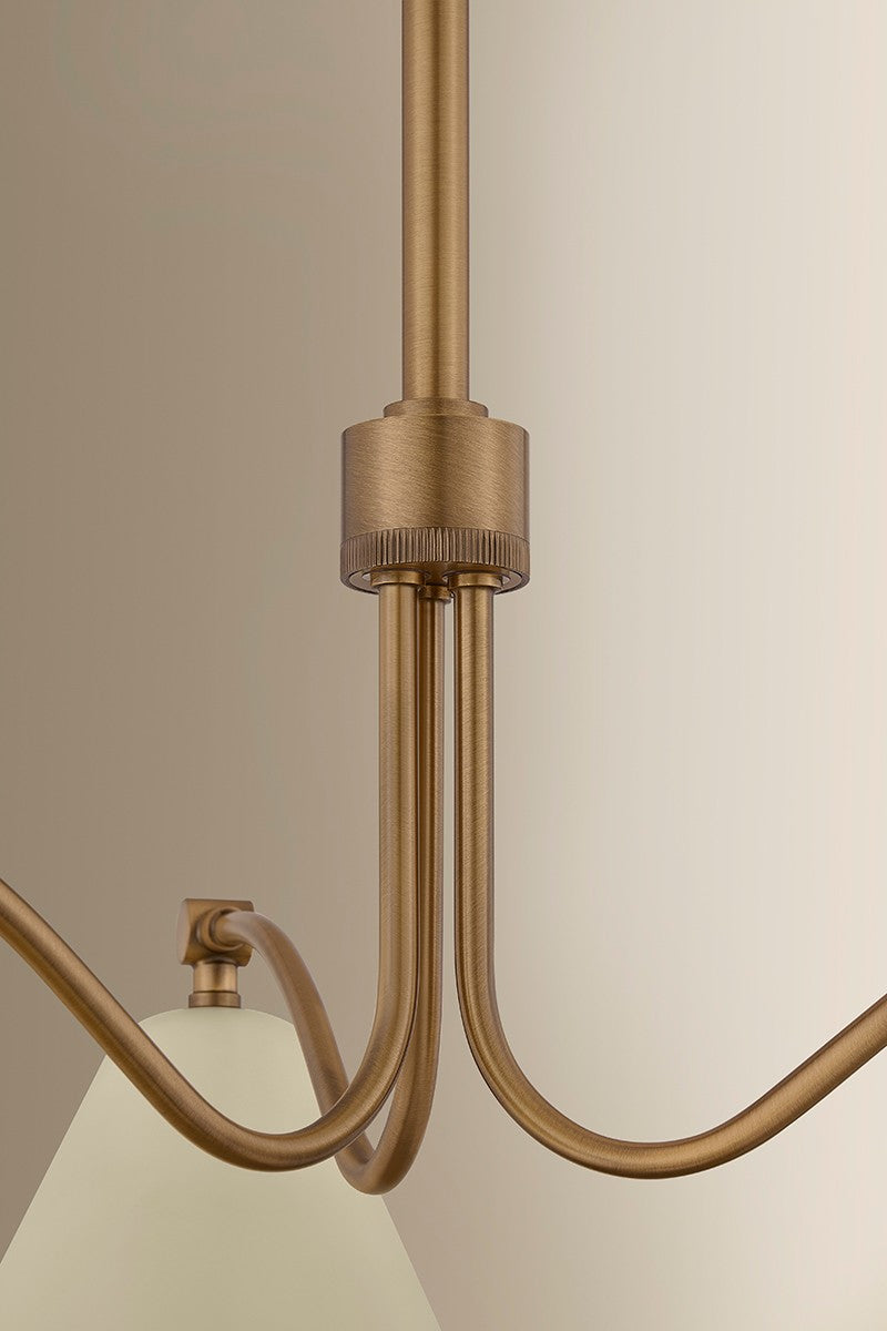 Troy Lighting - F3530-PBR/SSD - Three Light Chandelier - Clive - Patina Brass