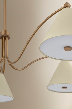 Troy Lighting - F3542-PBR/SSD - Five Light Chandelier - Clive - Patina Brass