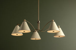 Troy Lighting - F3542-PBR/SSD - Five Light Chandelier - Clive - Patina Brass