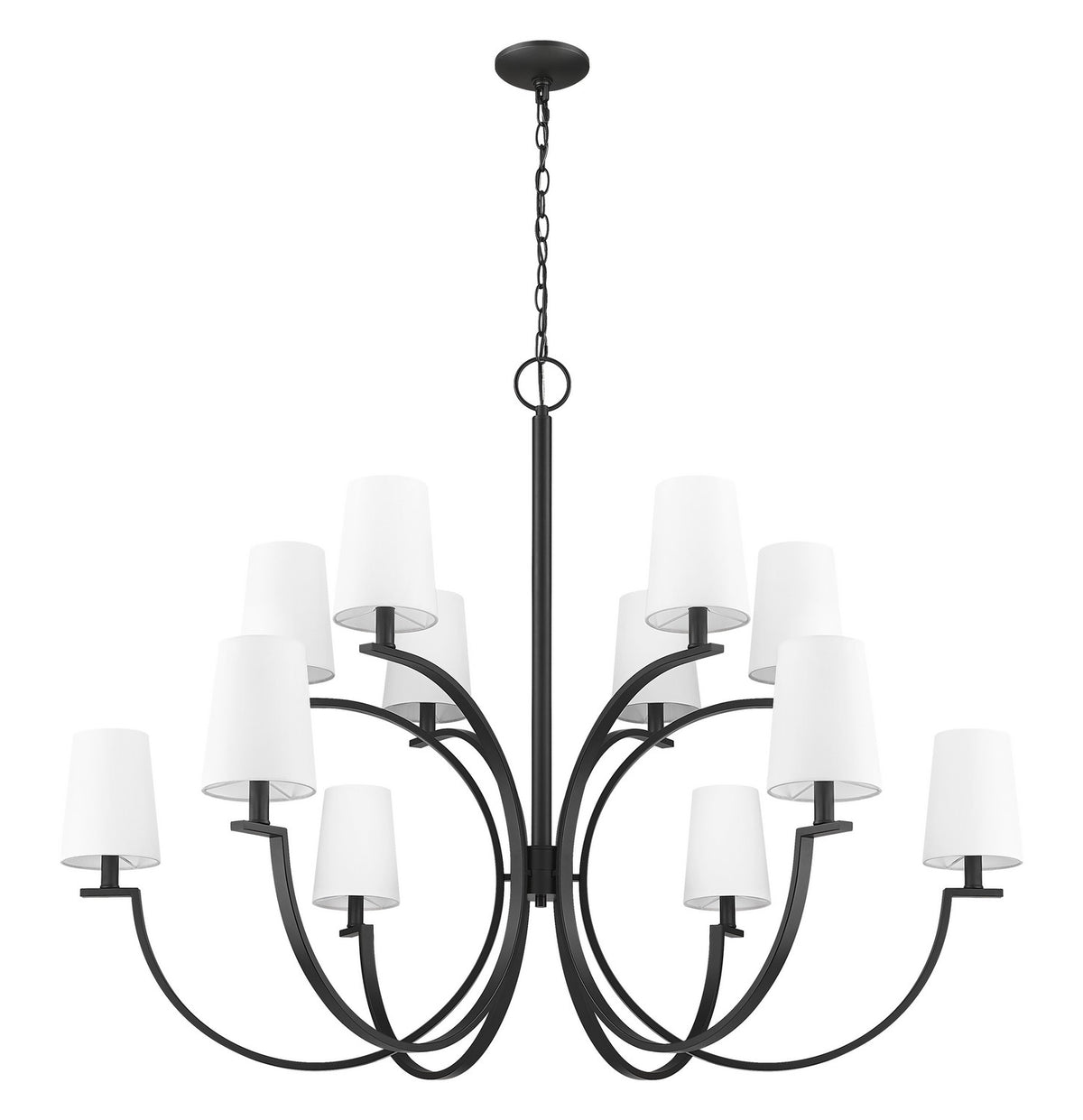 Z-Lite - 2016-12MB - 12 Light Chandelier - Cordelia - Matte Black