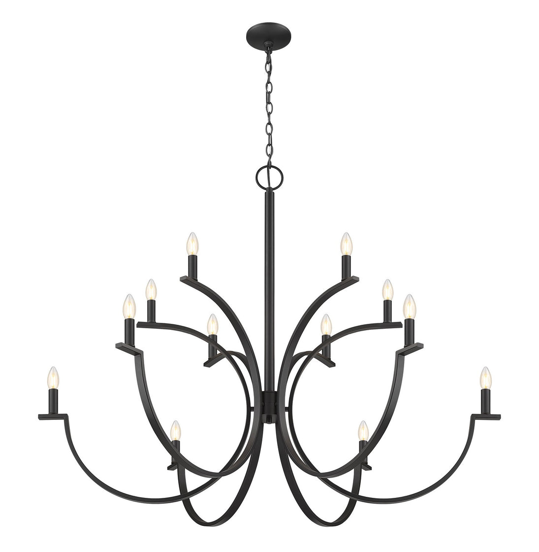 Z-Lite - 2016-12MB - 12 Light Chandelier - Cordelia - Matte Black