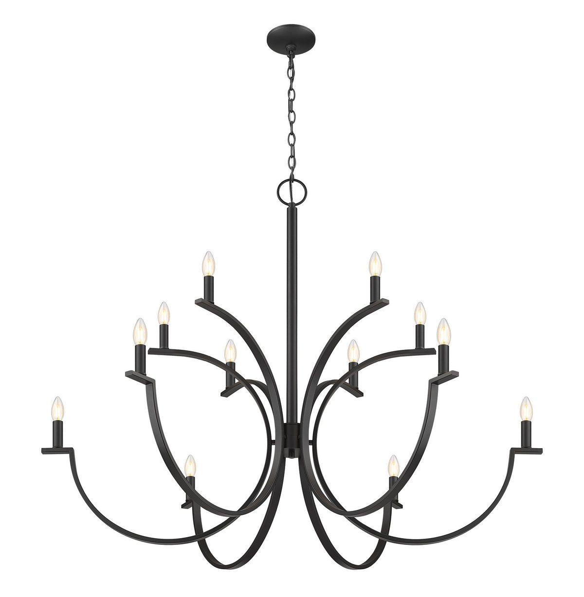 Z-Lite - 2016-12MB - 12 Light Chandelier - Cordelia - Matte Black