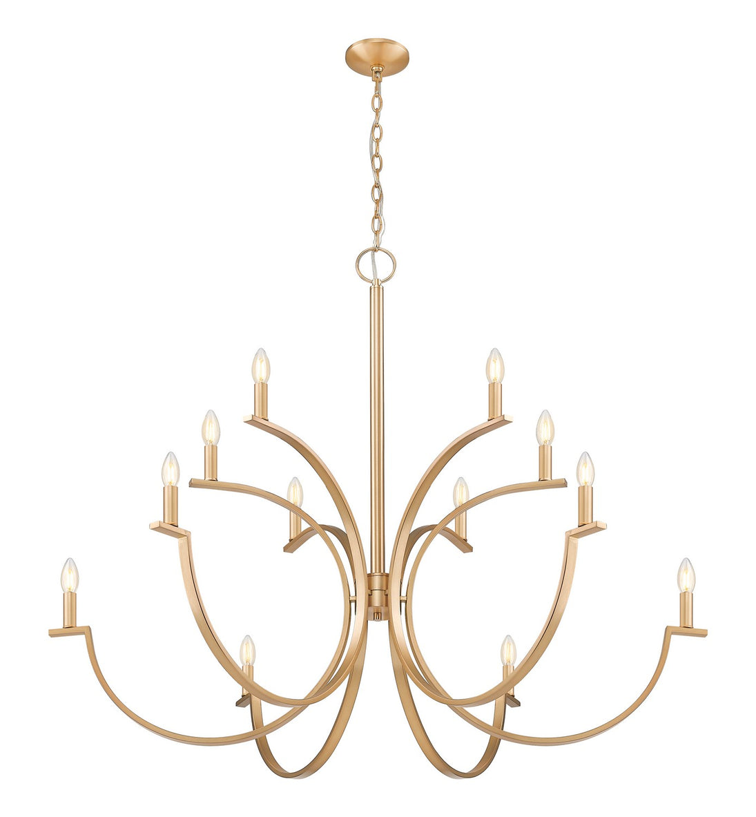 Z-Lite - 2016-12MGLD - 12 Light Chandelier - Cordelia - Modern Gold