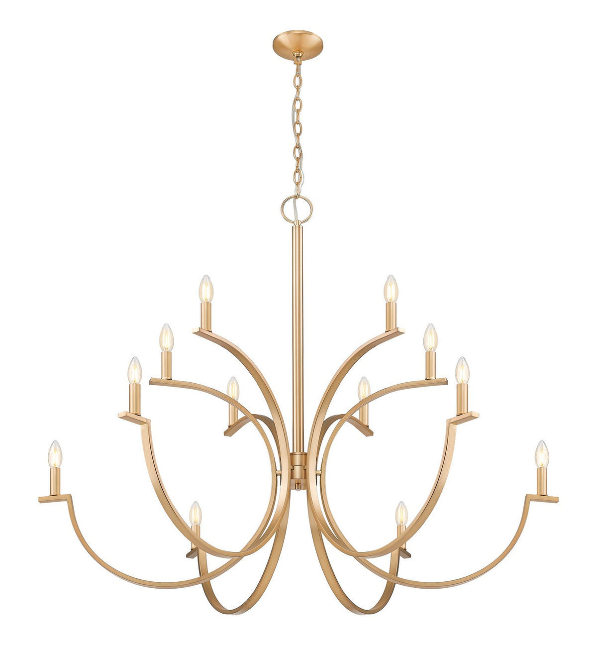 Z-Lite - 2016-12MGLD - 12 Light Chandelier - Cordelia - Modern Gold