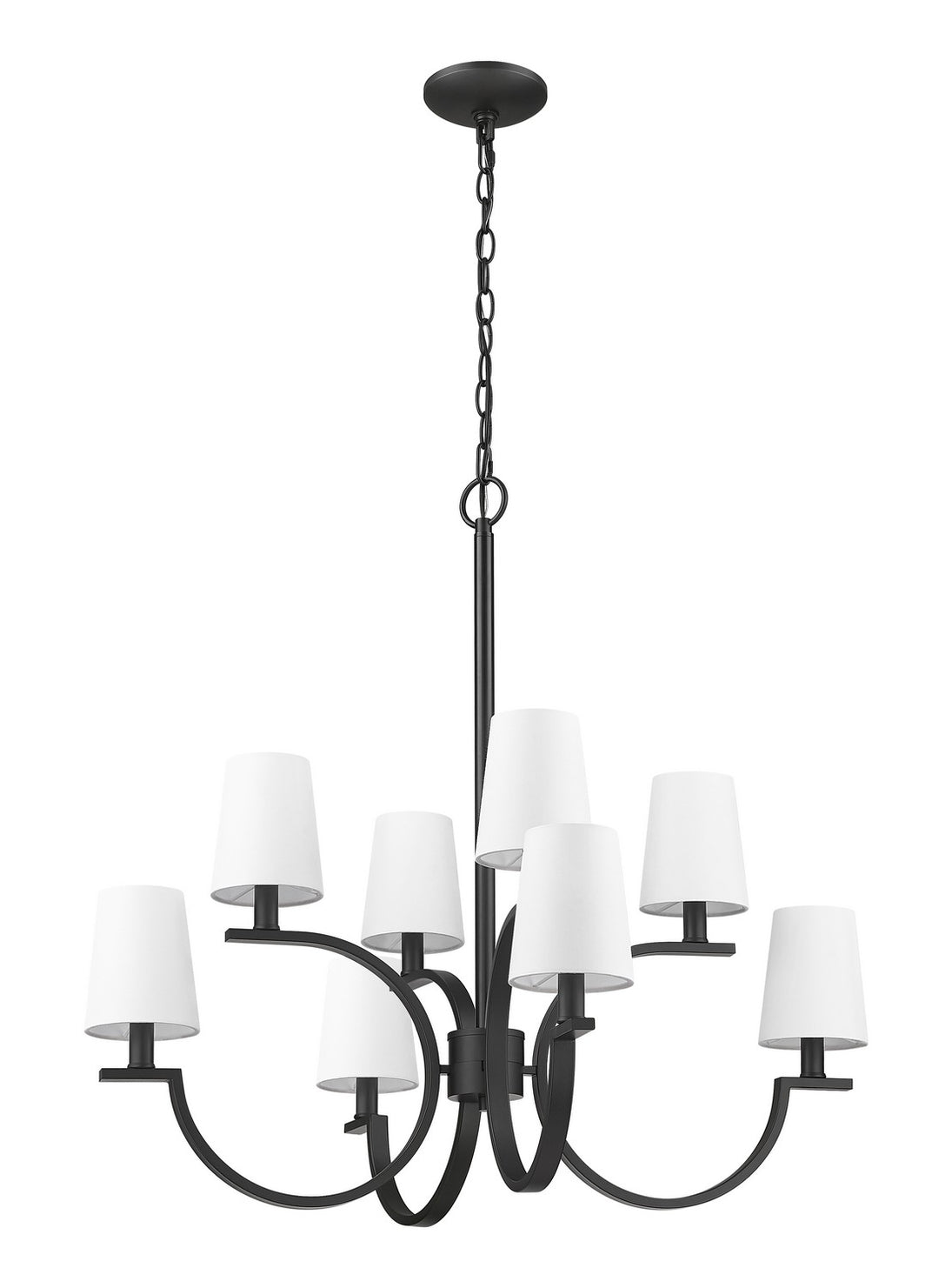 Z-Lite - 2016-8MB - Eight Light Chandelier - Cordelia - Matte Black