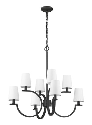 Z-Lite - 2016-8MB - Eight Light Chandelier - Cordelia - Matte Black