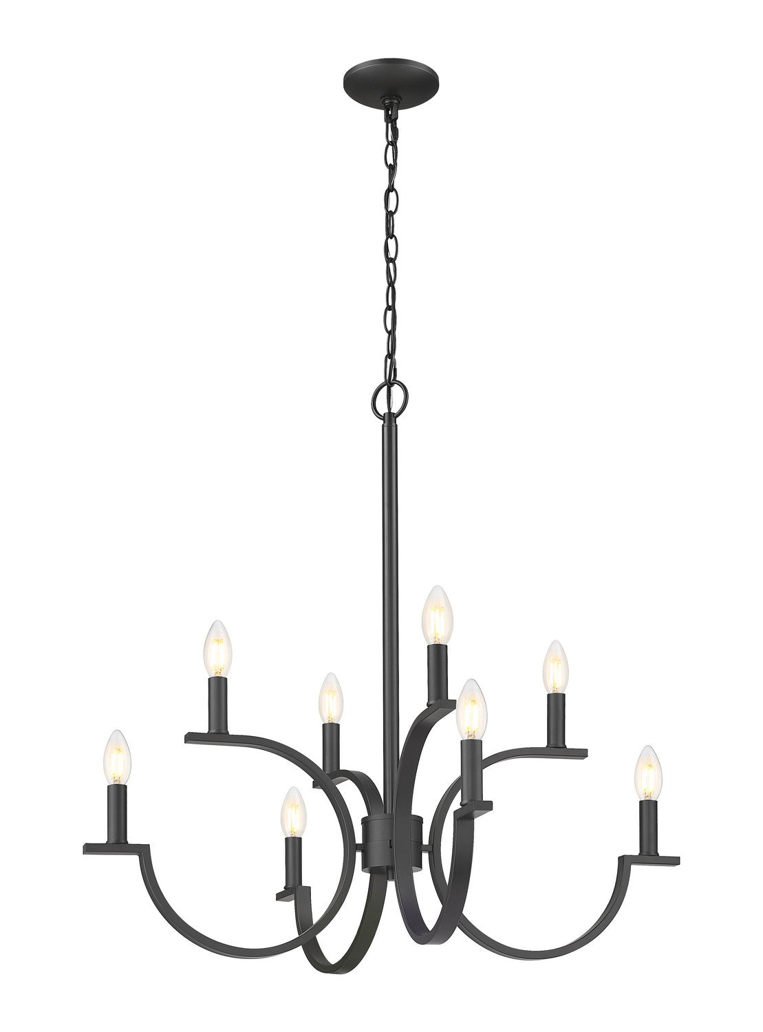Z-Lite - 2016-8MB - Eight Light Chandelier - Cordelia - Matte Black