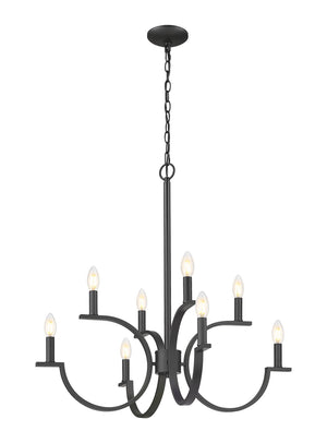Z-Lite - 2016-8MB - Eight Light Chandelier - Cordelia - Matte Black