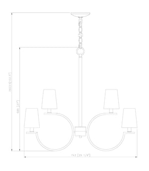 Z-Lite - 2016-8MB - Eight Light Chandelier - Cordelia - Matte Black
