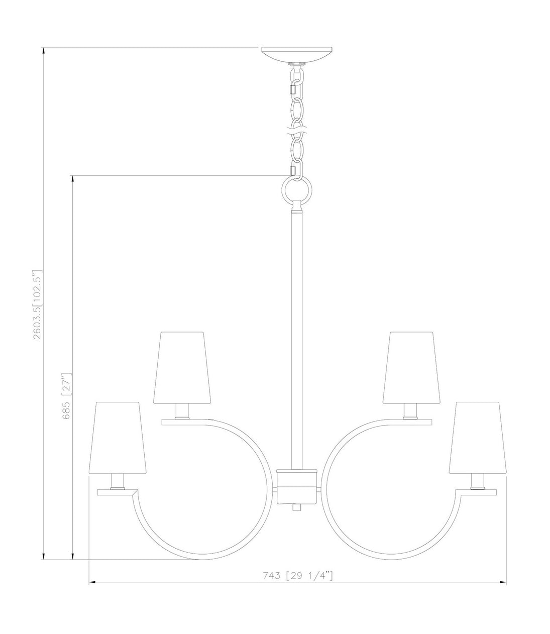 Z-Lite - 2016-8MGLD - Eight Light Chandelier - Cordelia - Modern Gold