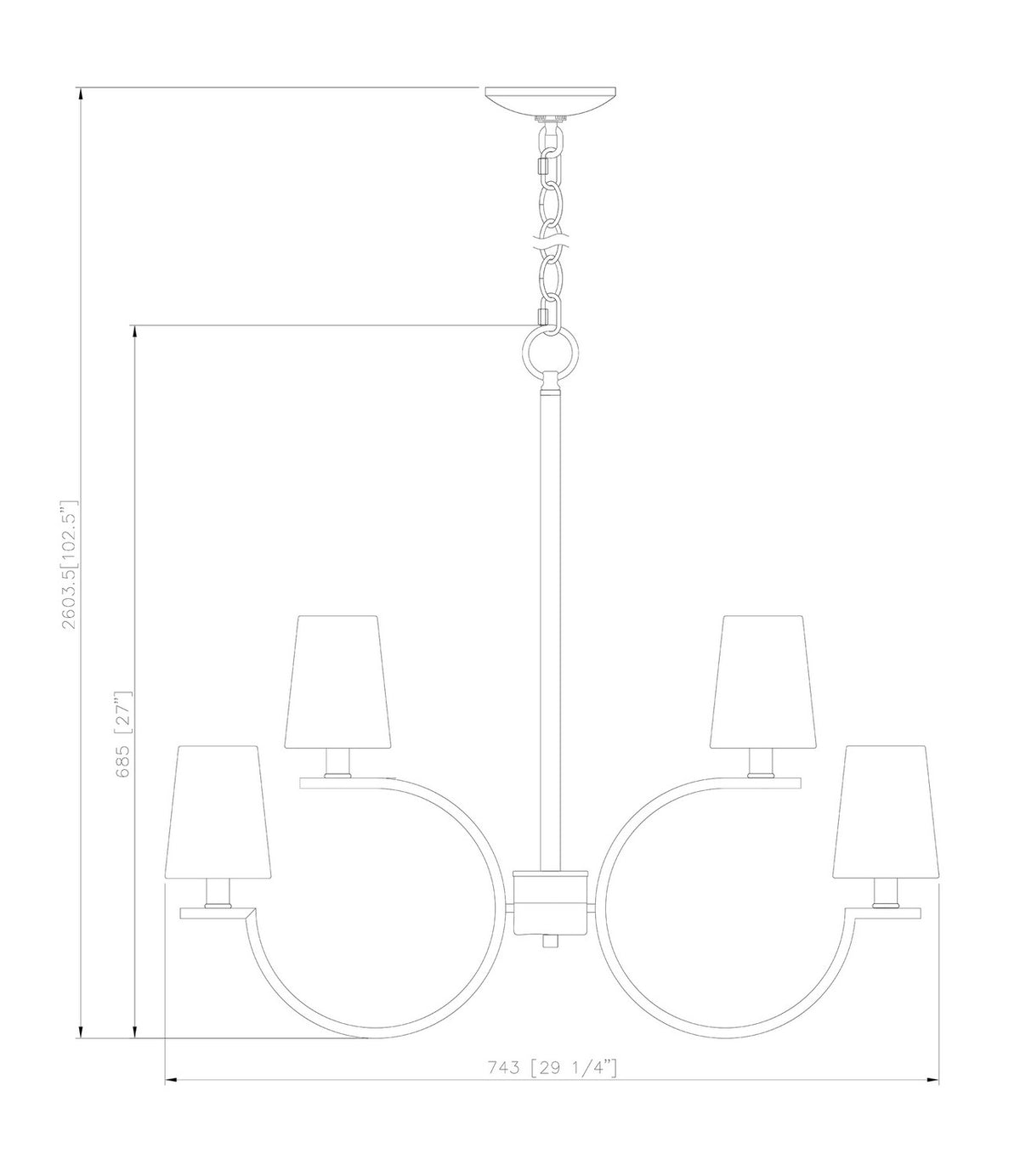 Z-Lite - 2016-8MGLD - Eight Light Chandelier - Cordelia - Modern Gold