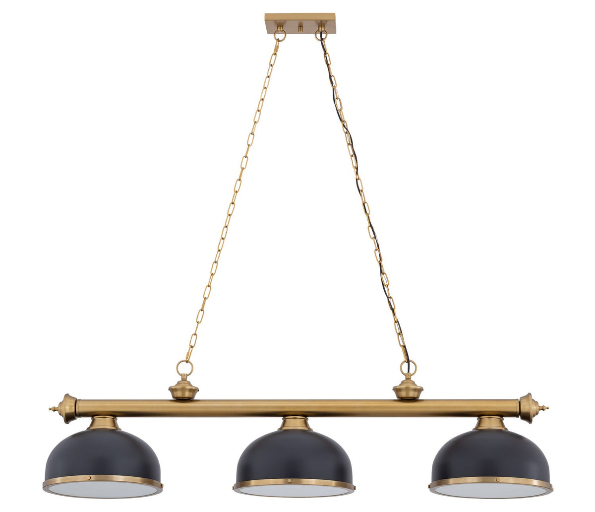 Z-Lite - 2306-3HBR-D12BRZ+HBR - Three Light Billiard - Cordon - Heritage Brass