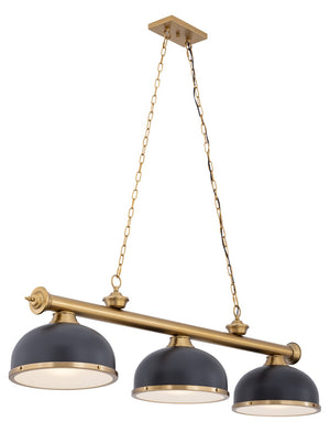 Z-Lite - 2306-3HBR-D12BRZ+HBR - Three Light Billiard - Cordon - Heritage Brass