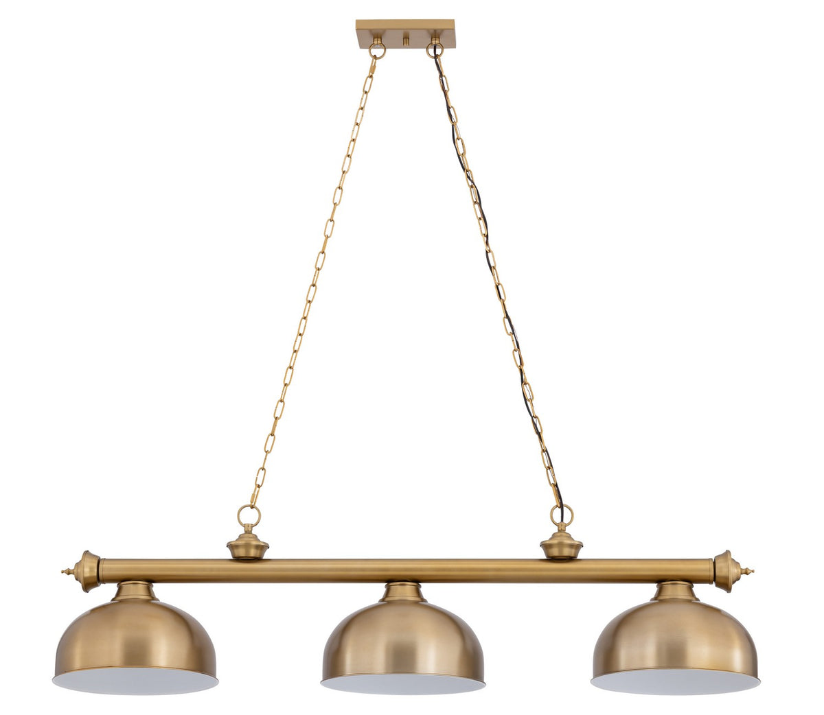 Z-Lite - 2306-3HBR-D13HBR - Three Light Billiard - Cordon - Heritage Brass
