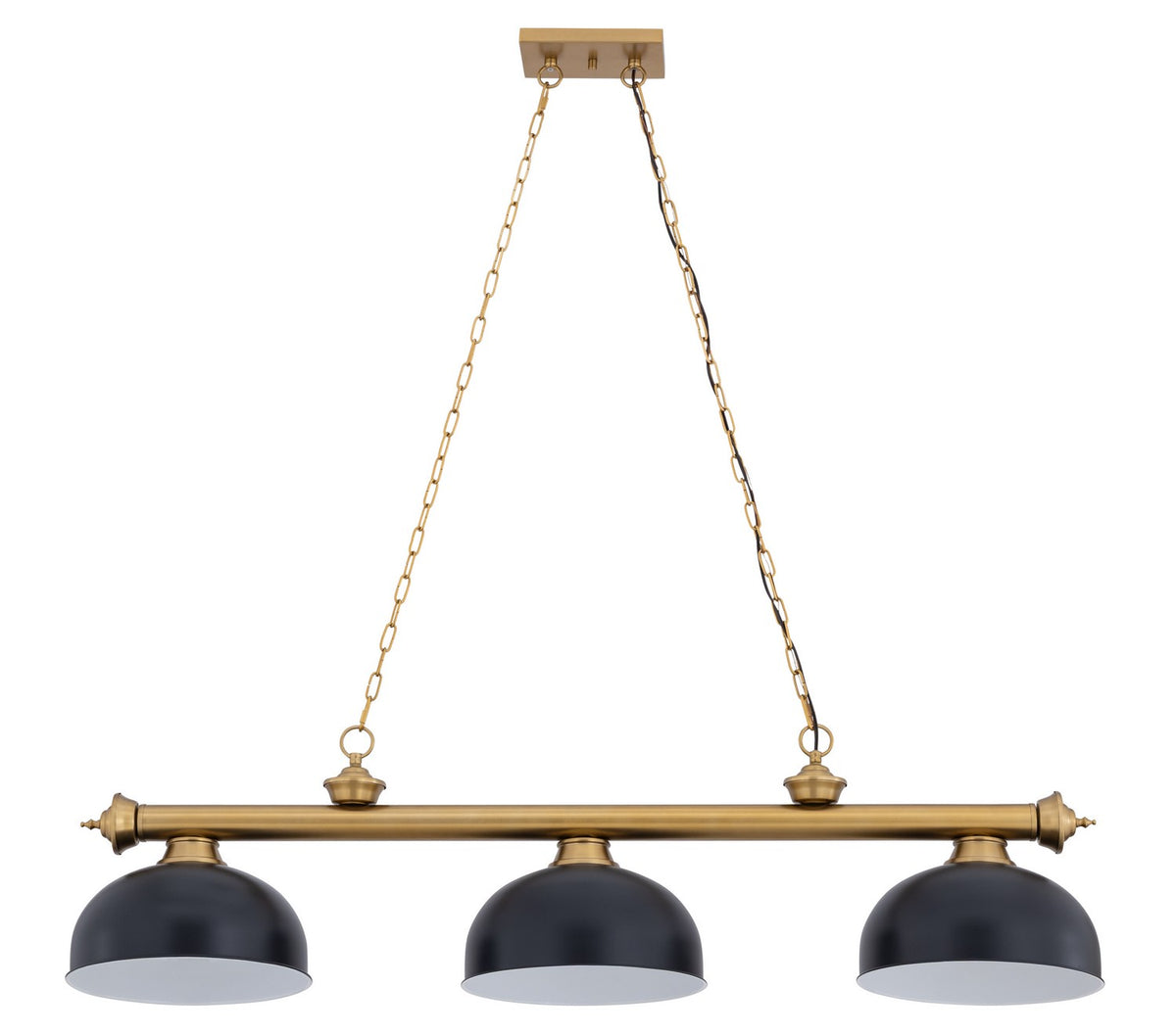 Z-Lite - 2306-3HBR-D13MB - Three Light Billiard - Cordon - Heritage Brass