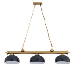 Z-Lite - 2306-3HBR-D13MB - Three Light Billiard - Cordon - Heritage Brass