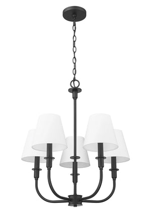 Z-Lite - 3049-18C-MB - Five Light Chandelier - Tova - Matte Black