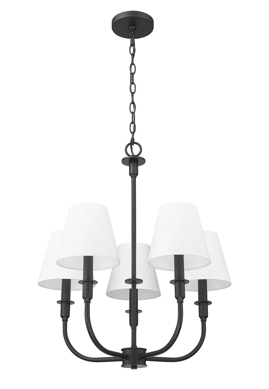Z-Lite - 3049-18C-MB - Five Light Chandelier - Tova - Matte Black