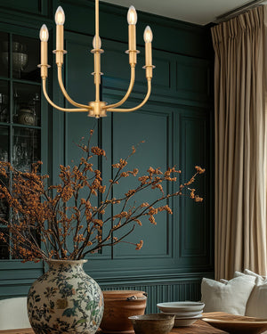 Z-Lite - 3049-18C-RB - Five Light Chandelier - Tova - Rubbed Brass