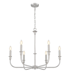 Z-Lite - 3049-32BN - Six Light Chandelier - Tova - Brushed Nickel