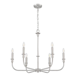 Z-Lite - 3049-32BN - Six Light Chandelier - Tova - Brushed Nickel