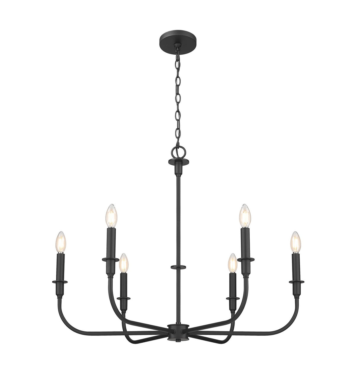 Z-Lite - 3049-32MB - Six Light Chandelier - Tova - Matte Black