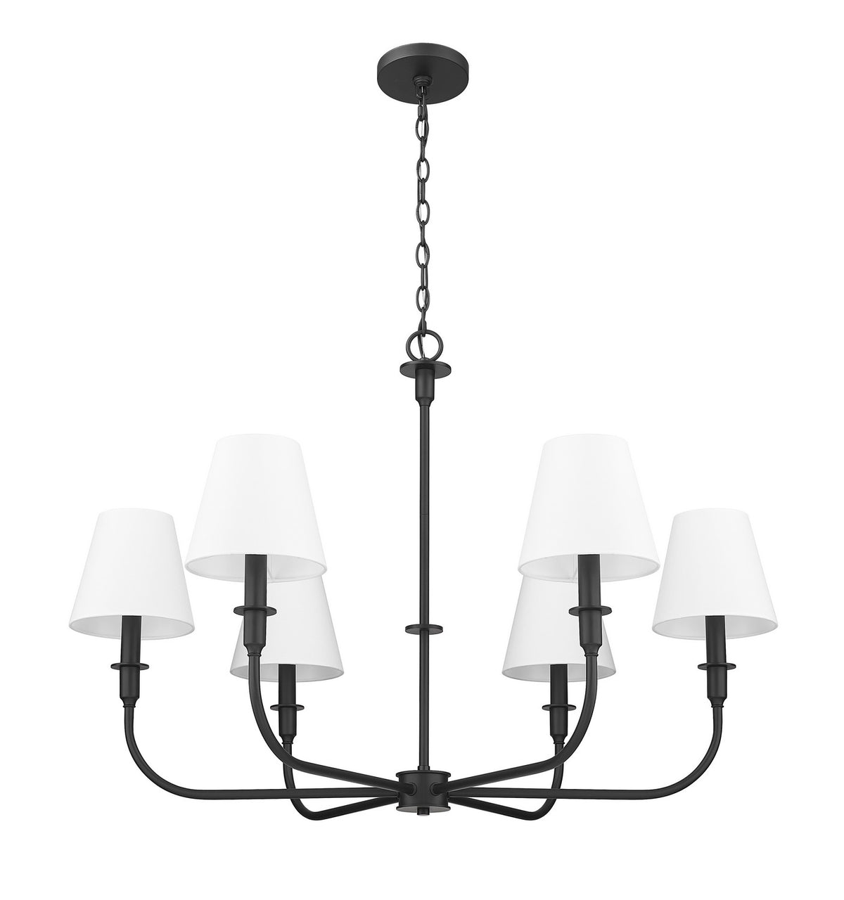 Z-Lite - 3049-32MB - Six Light Chandelier - Tova - Matte Black